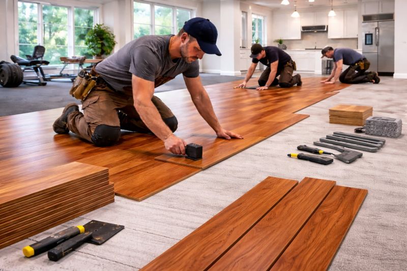 Cherry Floor Installation in Ledyard, CT