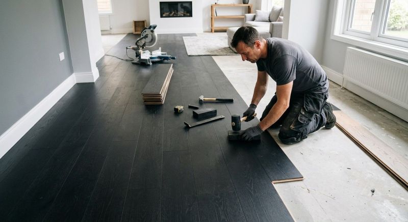 Dark Wood Floor Installation in Westerly, RI