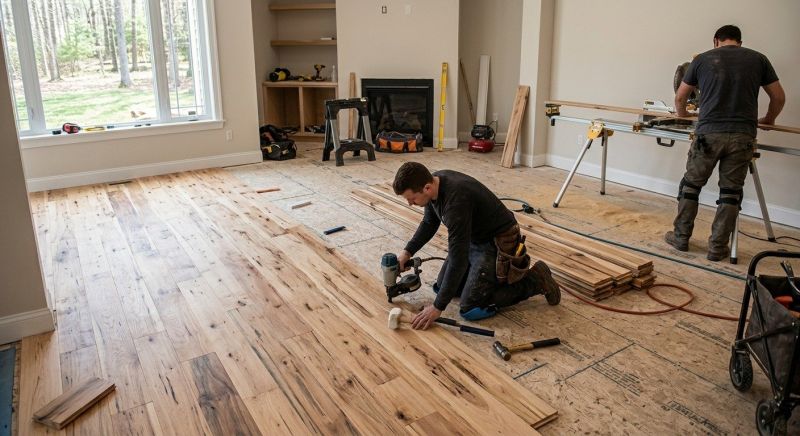 Hickory Floor Installation in Westerly, RI