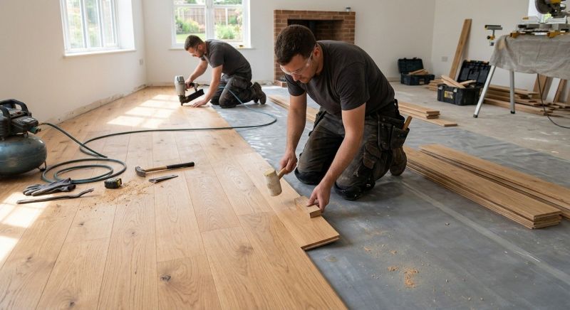 Oak Floor Installation in Hope Valley, RI