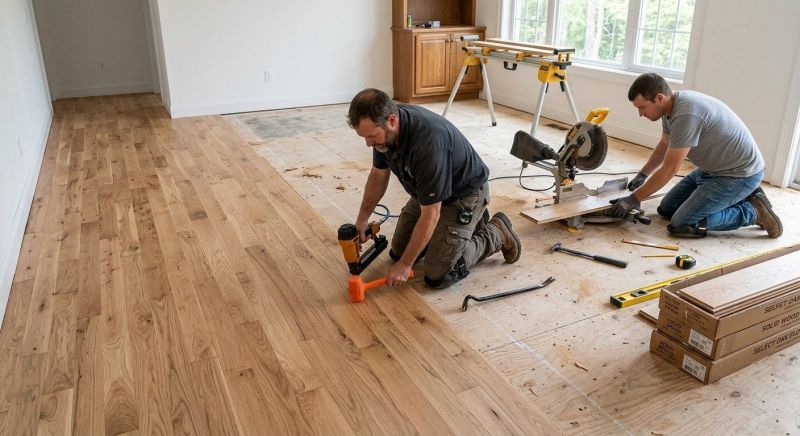 Oak Floor Installation in Niantic, CT