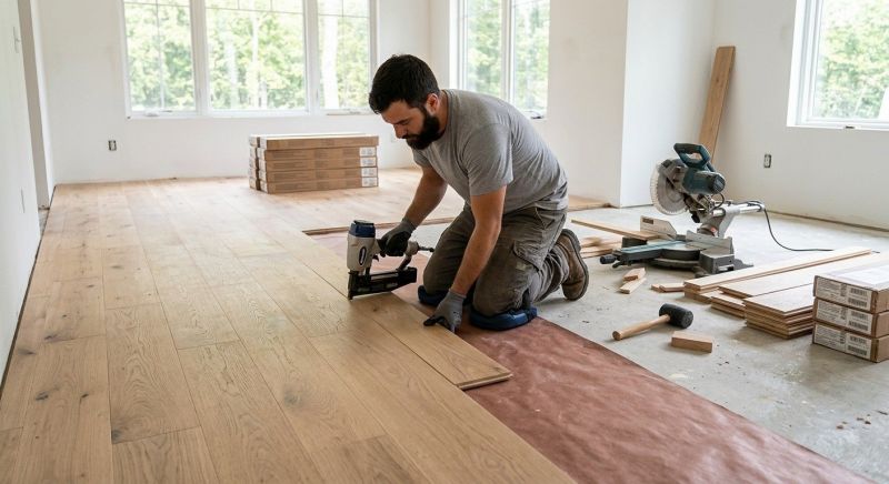Oak Floor Installation in Quaker Hill, CT