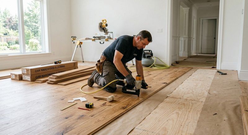 Oak Floor Installation in West Kingston, RI
