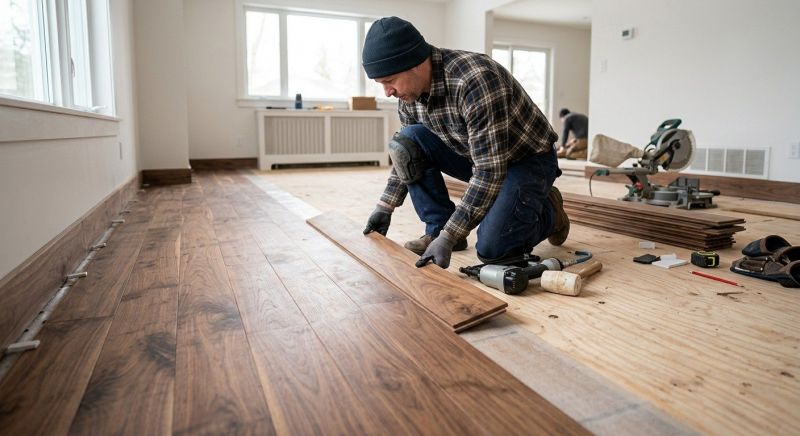 Walnut Flooring Installation in Westerly, RI
