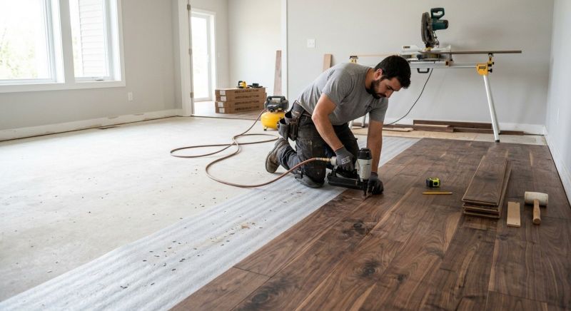 Walnut Flooring Installation in Westerly, RI