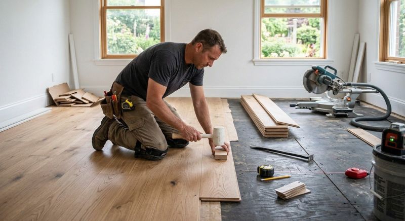 Wide Plank Floor Installation in Westerly, RI
