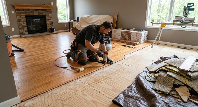 Wood Floor Replacement in Groton, CT